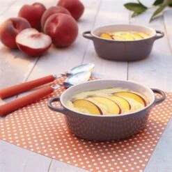 Set 4 Petits Plats à Four Individuels Gris-taupe En Céramique émaillée 350 Ml -Peuyer Magasin 059123 2 7 Set 4 petits plats a four individuels gris taupe en ceramique emaillee 350 ml Mathon