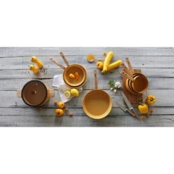 Casserole Ector Induction Aluminium Revêtu Manche En Bois 20 Cm Jaune -Peuyer Magasin 108004 4 1 Casserole Ector induction aluminium revetu manche en bois 20 cm jaune Ogo