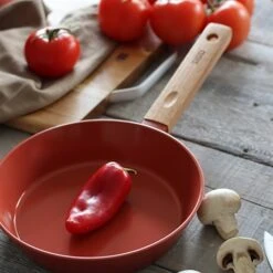 Poêle Ector Induction Aluminium Revêtu Manche En Bois 20 Cm Rouge -Peuyer Magasin 108012 3 1 Poele Ector induction aluminium revetu manche en bois 20 cm rouge Ogo