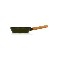 Poêle Ector Induction Aluminium Revêtu Manche En Bois 20 Cm Vert