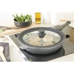 Couvercle En Verre Et Silicone Noir Multidiamètres 28, 30 Et 32 Cm -Peuyer Magasin 147001 2 1 Couvercle en verre et silicone noir multidiametres 28 30 et 32 cm Mathon