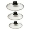 Lot 3 Couvercles En Verre Cerclés Inox 16, 18 Et 20 Cm -Peuyer Magasin 14902 0 1 Lot 3 couvercles en verre cercles inox 16 18 et 20 cm Mathon