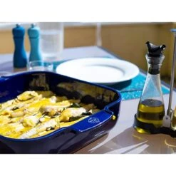 Peugeot Plat Four Carré Céramique Bleu 21 Cm -Peuyer Magasin 201190 2 2 Plat four carre ceramique bleu 21 cm Peugeot