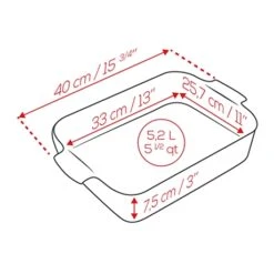 Peuyer Magasin -Peuyer Magasin 201224 1 2 Plat four rectangulaire rouge ceramique 40 cm Peugeot