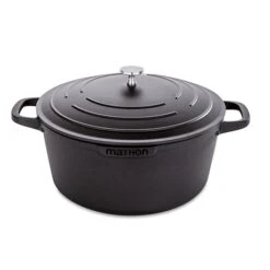 Cocotte Légère Ronde En Fonte D'aluminium 28 Cm 6,7 L Coloris Noir