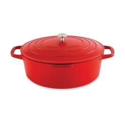 Produits populaires 13 Cocotte LĂ©gĂšre Ovale En Fonte Dâaluminium 32 Cm 6,5 L Rouge