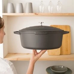 Cocotte Légère Ovale En Fonte D’aluminium 32 Cm 6,5 L Rouge -Peuyer Magasin 203008 2 2 Cocotte legere ovale en fonte d aluminium 32 cm 6 5 L rouge Mathon