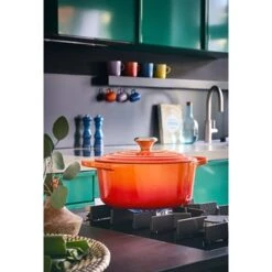 Le Creuset Cocotte Fonte Rond 26 Cm Volcanique -Peuyer Magasin 213185 4 3 Cocotte fonte rond 26 cm volcanique Le Creuset