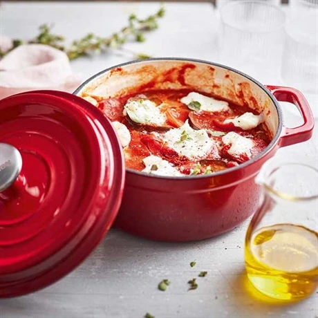 Cocotte En Fonte Ronde 20 Cm 2,3 L Rouge 4 Cocotte En Fonte Ronde 20 Cm 2,3 L Rouge – Image 2