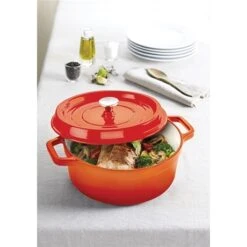 Cocotte En Fonte Ronde 28 Cm 5,6 L Coloris Orange -Peuyer Magasin 223000 2 5 Cocotte en fonte ronde 28 cm 5 6 L coloris orange Mathon