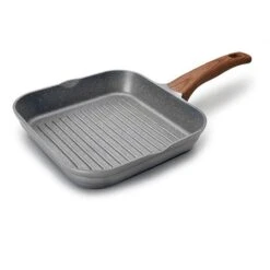 Grill Carré Stilo Avec Poignée Imitation Bois 28 Cm