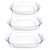 Set De 3 Plats à Four Rectangulaires En Verre Borosilicate -Peuyer Magasin 248000 0 4 Set de 3 plats a four rectangulaires en verre borosilicate Mathon