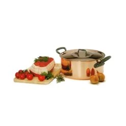 Faitout Avec Couvercle En Cuivre Massif 24 Cm -Peuyer Magasin 26305 1 2 Faitout avec couvercle en cuivre massif 24 cm Baumalu