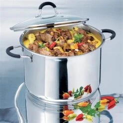 Marmite Haute En Inox 18 8 Avec Couvercle Rapid Cook 26 Cm 8,5 L -Peuyer Magasin 27340 1 4 Marmite haute en inox 18 8 avec couvercle Rapid Cook 26 cm 8 5 L Mathon