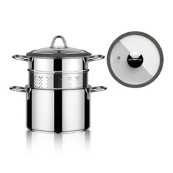 Cuiseur à Pâte Acier Inoxydable Avec Couvercle Verre 20 Cm -Peuyer Magasin 27679 1 1 Cuiseur a pate acier inoxydable avec couvercle verre 20 cm Inoxriv