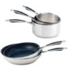 Batterie De Cuisine 5 Pièces Excell'Inox - 3 Casseroles Et 2 Poêles -Peuyer Magasin 279100 0 3 Batterie de cuisine 5 pieces Excell Inox 3 casseroles et 2 poeles Mathon