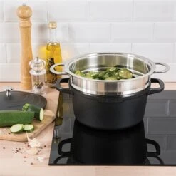 Lot Cocotte Légère Ronde Fonte Aluminium 24 Cm 4,5 L Et Panier Vapeur Multidiamètre -Peuyer Magasin 279166 3 5 Lot cocotte legere ronde fonte aluminium 24 cm 4 5 L et panier vapeur multidiametre Mathon