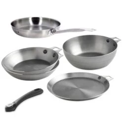 De Buyer Batterie 5 Pièces Avec Manche Amovible Mineral B