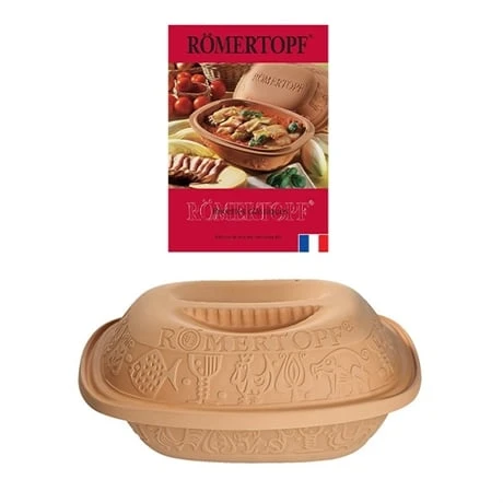 Set Cocotte En Terre Cuite 34,5 Cm Römertopf Et Livre Recettes 3 Set Cocotte En Terre Cuite 34,5 Cm Römertopf Et Livre Recettes