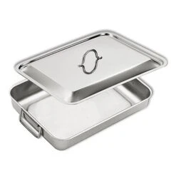 Plat à Four En Inox Avec Couvercle